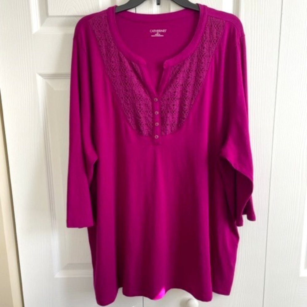 Catherines NWOT Plus Size 3/4 Sleeve Top 2X